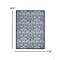 Homeroots 8 x 11 ft. Gray & Blue Indoor & Outdoor Area Rug 385009 - alternate 4
